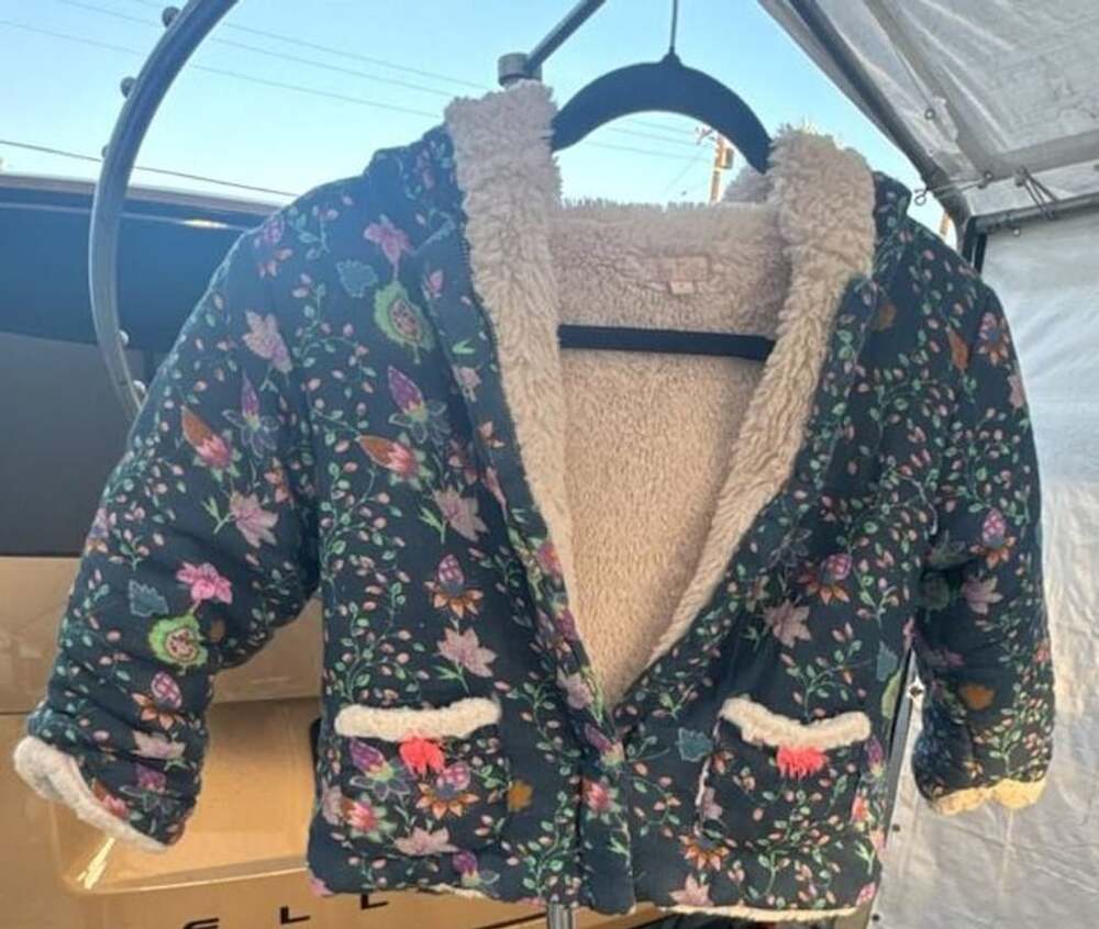 Louise Misha Girls Floral Quilted Sherpa-Lined Hooded Jacket